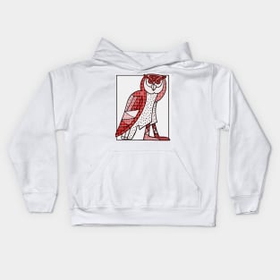 owl cubism Kids Hoodie